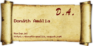 Donáth Amália névjegykártya
