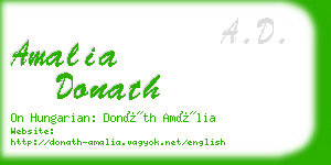 amalia donath business card